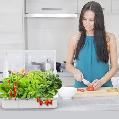 Hydroponics Growing System With 15 Planting Hole Full Spectrum Led Light Non-toxic Soilless Smart Indoor Garden