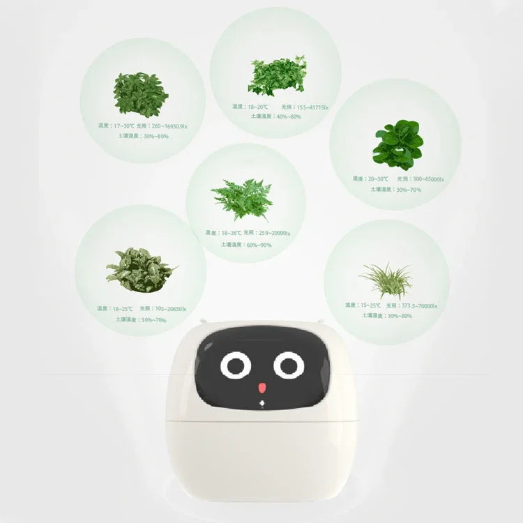Smart Mimi Flower Pot AI Sensor Facial Interaction APP Digital Pet Self Watering Small Flower Pot