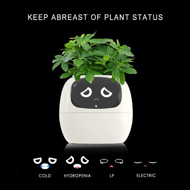 Smart Mimi Flower Pot AI Sensor Facial Interaction APP Digital Pet Self Watering Small Flower Pot